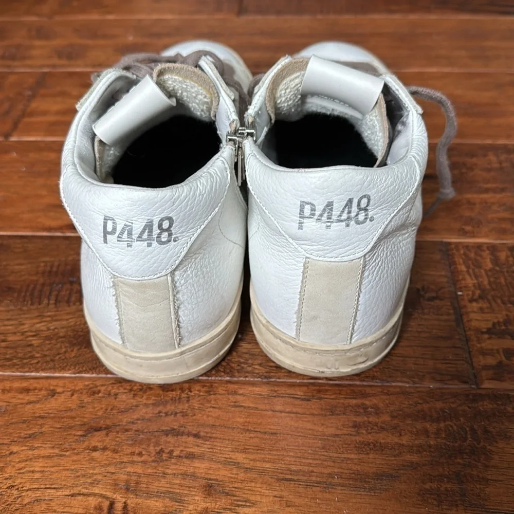 P448 Jack white and cream sneaker shoe, size 41